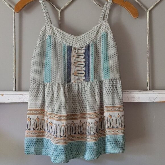 Tops - Anthropologie Vanessa Virginia Montara boho pastel tank top size 2